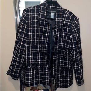 Sag Harbor Black and White Checkered Blazer